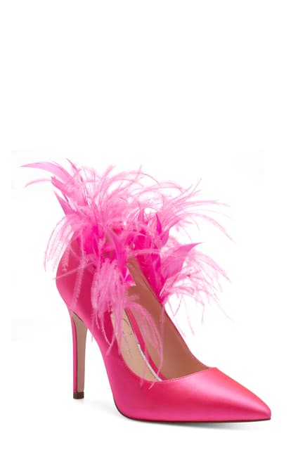 Pink feather heel
