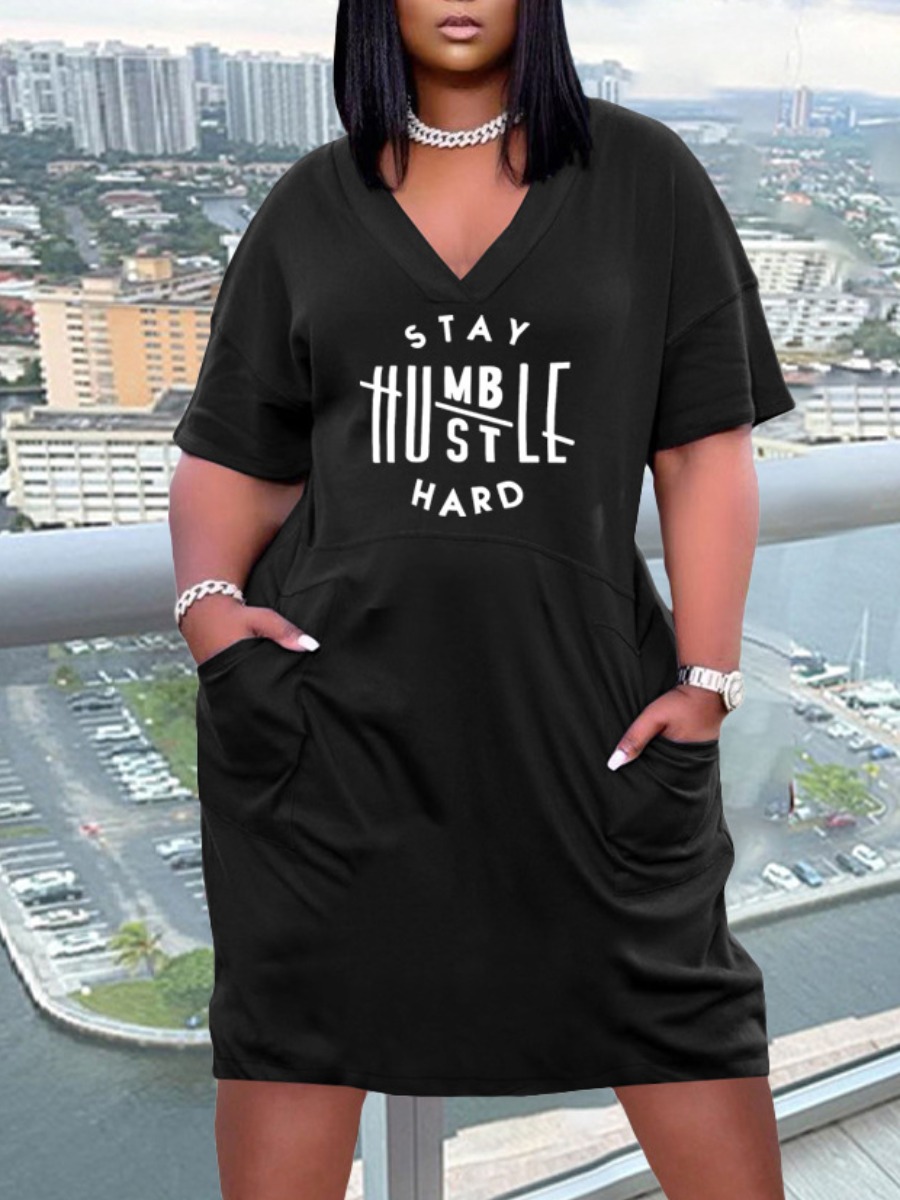 Stay humble casual Dress