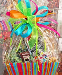 Colorful Birthday Gift Basket
