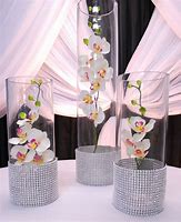 Floral Fhinestone Glass Vase