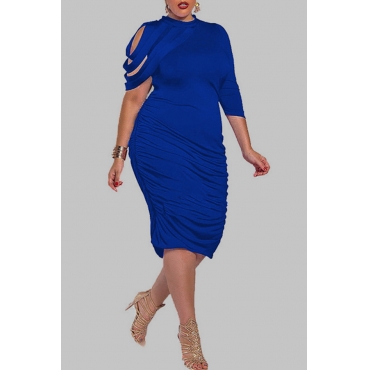 Blue Plus Size Dress