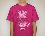 Girl's Pink Our Father Tee